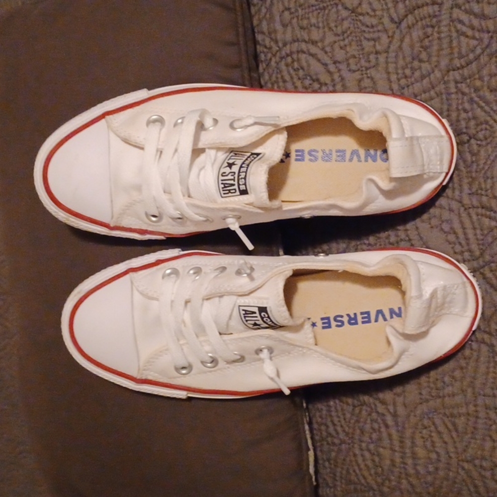 Converse slip ons.. Shoreline White - Size 7.5